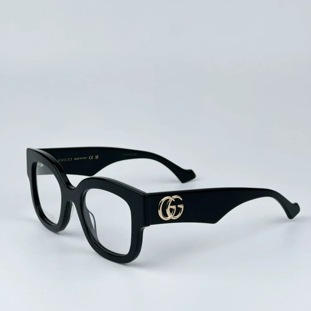 Gucci GG1423O 001 BRAND NEW Eyeglasses Black Square Men - Picture 11 of 14